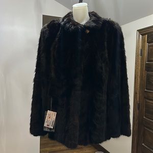 Dyed mink jacket